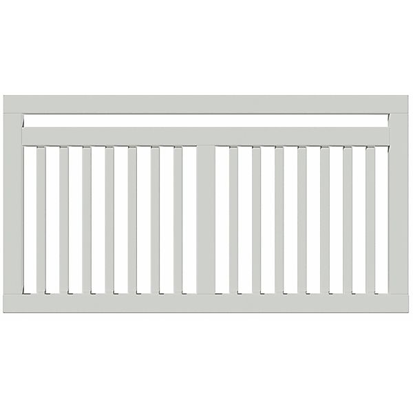 Vorgartenzaun Linea Nadelholz Weiß 150 cm x 80 cm günstig online kaufen