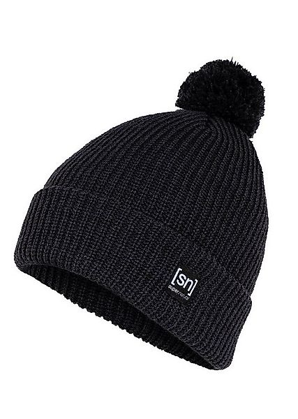 SUPER.NATURAL Beanie Wintermütze Pom mit Bommel schwarz Damen - 1 Stück günstig online kaufen