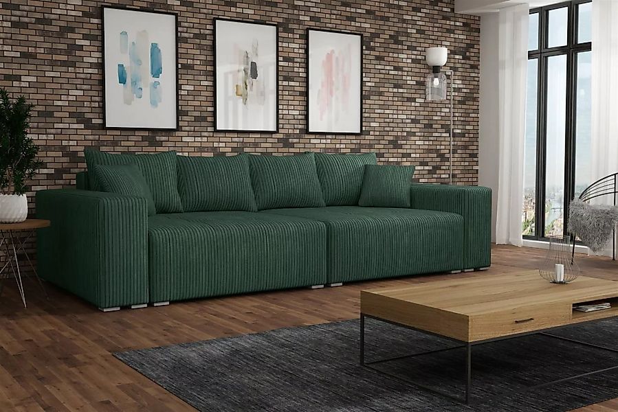 Fun Möbel Big-Sofa Megasofa Couchgarnitur REGGIO in Stoff Poso mit Schlaffu günstig online kaufen