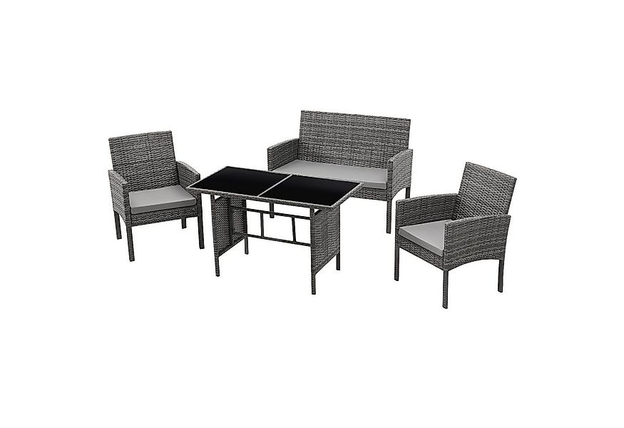 SVITA Gartenlounge-Set BROOKLYN XL, (Set, Essgruppe), Polyrattan, Rattan-Mö günstig online kaufen