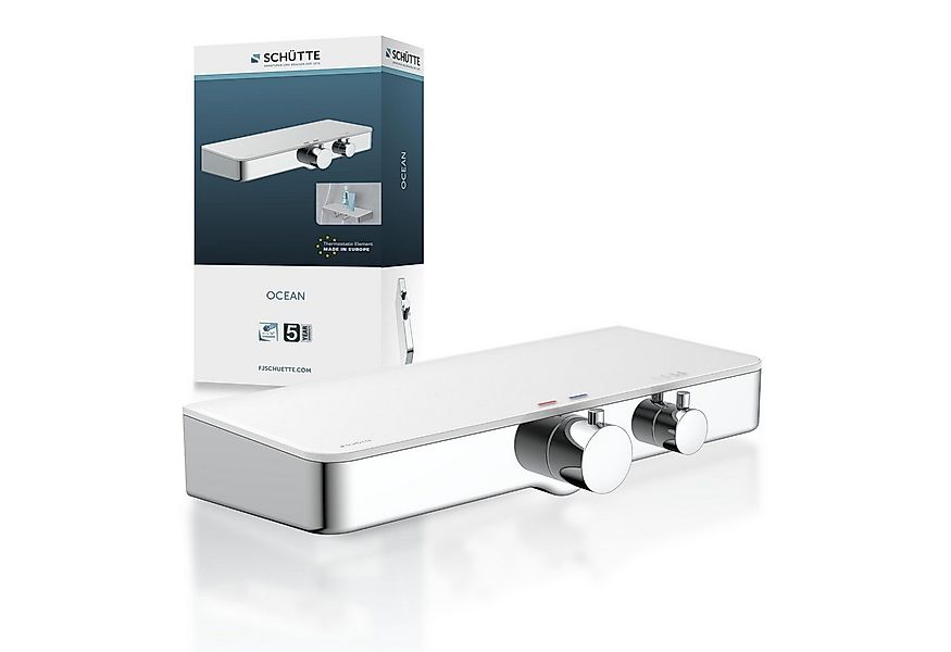 Schütte Duscharmatur Ocean mit Thermostat, Mischbatterie Dusche mit Ablage, günstig online kaufen