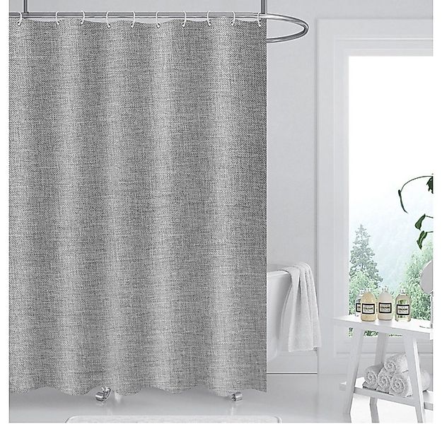 Rosnek Duschvorhang Wäsche, wasserabweisend, Ösen, mit Haken, für Badezimme günstig online kaufen