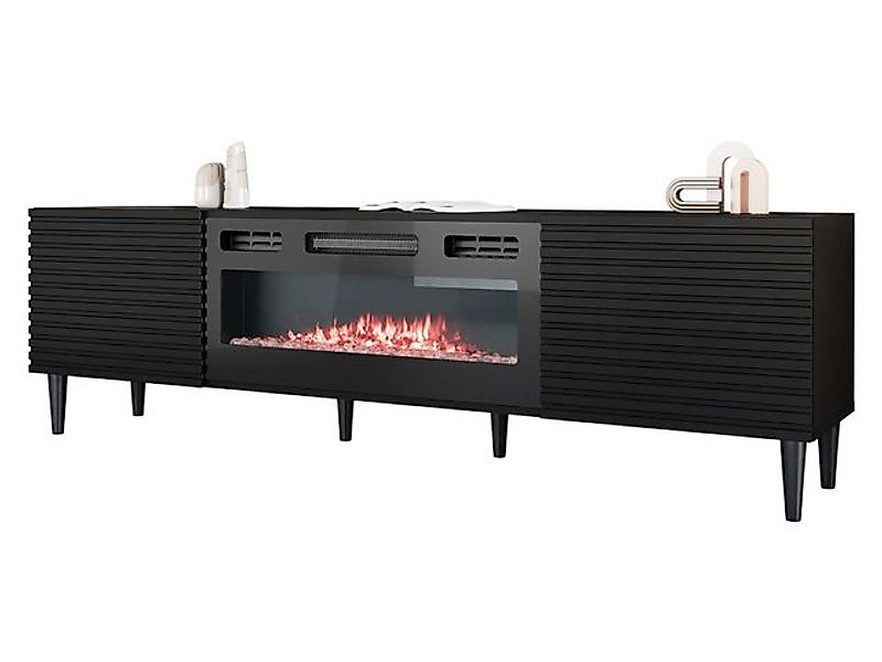 MIRJAN24 TV-Schrank Nakomo 2K EF mit Kamin (mit zwei Klappen) Realistische günstig online kaufen