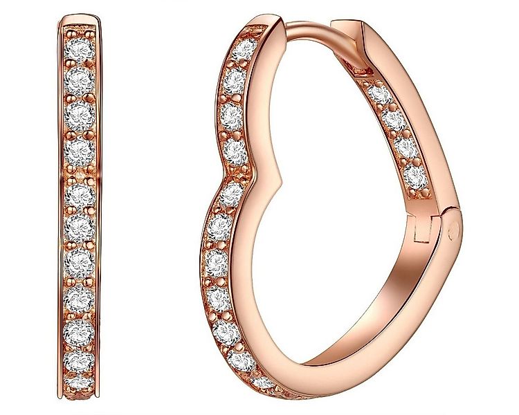 Rafaela Donata Paar Creolen Ohrringe aus Sterling Silber, in roségold, Zirk günstig online kaufen