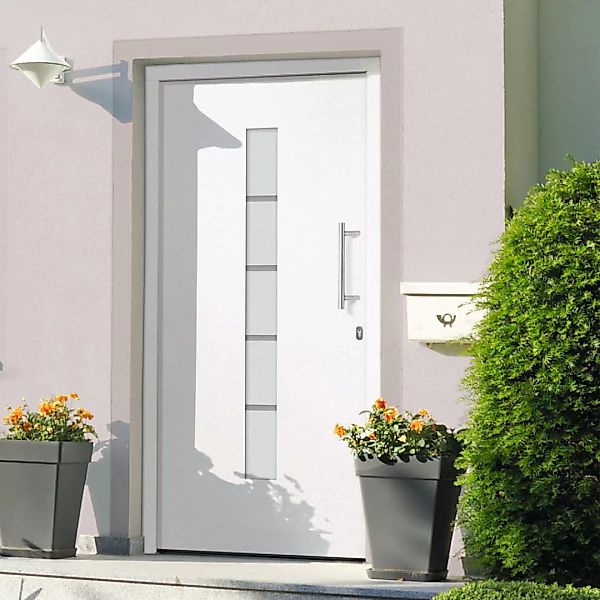 Haustür Aluminium Und Pvc Weiß 100x210 Cm günstig online kaufen