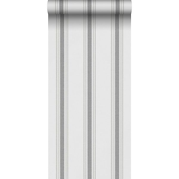 Sanders & Sanders Tapete Streifen Dunkelgrau 53 cm x 10.05 m günstig online kaufen