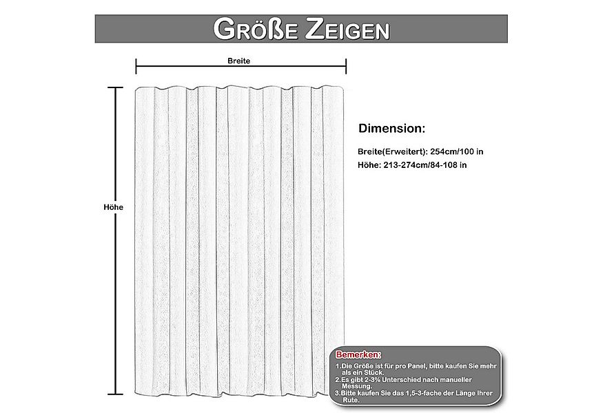 BTTO V&G Gardine Raumteiler Vorhang,Extra Breite (1 St), blickdicht, Verdun günstig online kaufen