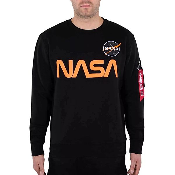 Alpha Industries Nasa Reflective Sweatshirt XL Black / Reflective Orange günstig online kaufen