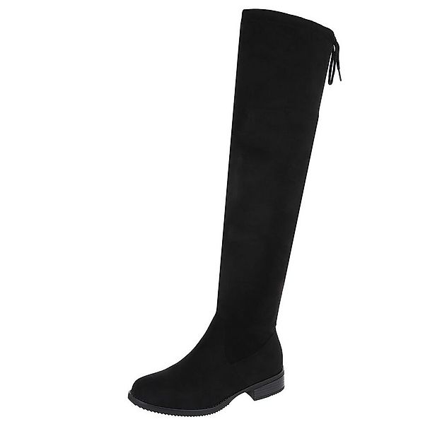 Ital-Design Elegante Overknee-Stiefel mit Schnürung für Damen Stiefel (9079 günstig online kaufen