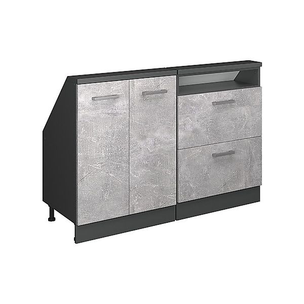 Vicco Unterschrank R-Line, Beton/Anthrazit, 120 cm günstig online kaufen