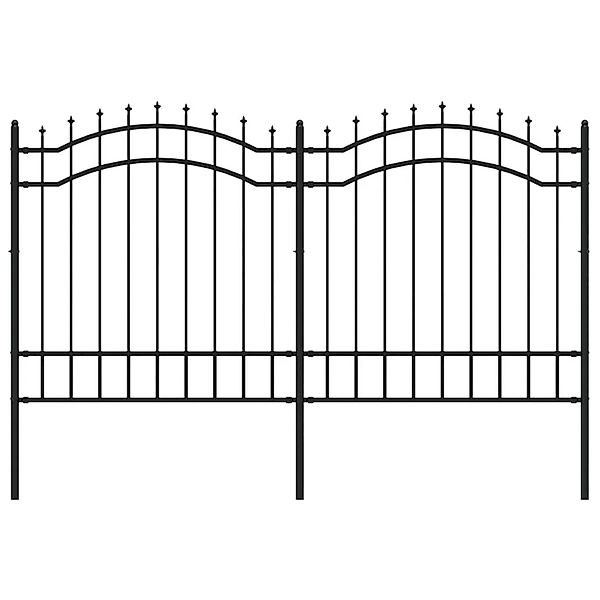 vidaXL Gartenzaun mit Speerspitze Schwarz 239 x 125 cm Pulverbeschichteter günstig online kaufen