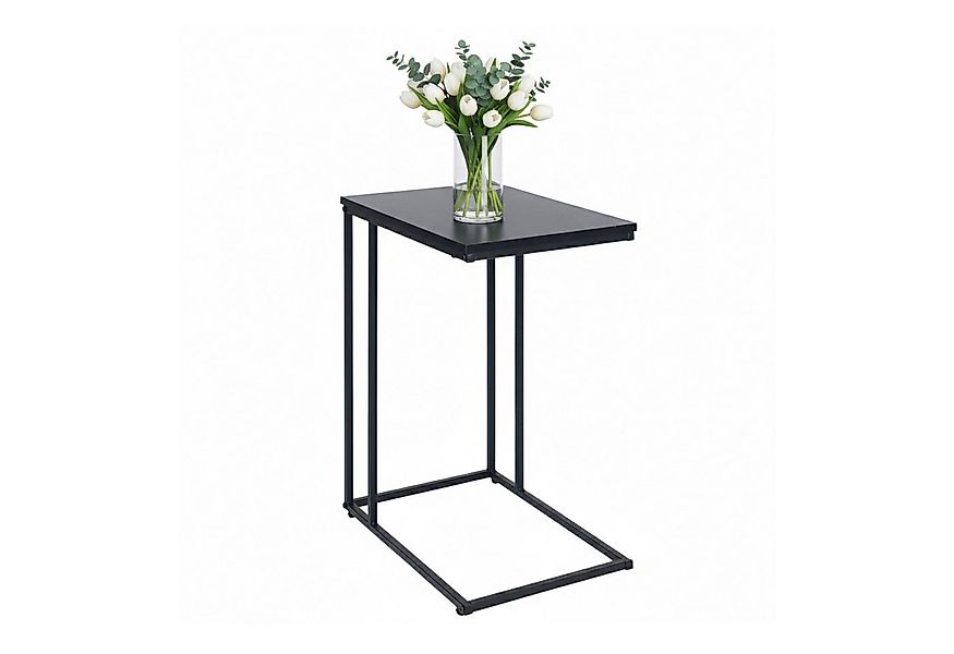 relaxdays Beistelltisch in C Form, schwarz günstig online kaufen