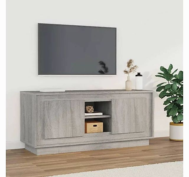 vidaXL TV-Schrank TV-Schrank Grau Sonoma 102x35x45 cm Holzwerkstoff (1-St) günstig online kaufen