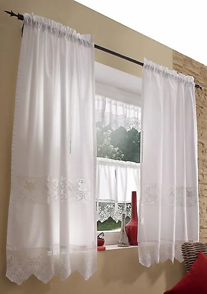 HOSSNER - ART OF HOME DECO Gardine »Dachstein« Stangendurchzug 2 Stk. tlg. günstig online kaufen