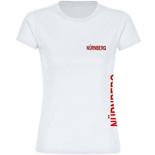 multifanshop T-Shirt Damen Nürnberg - Brust & Seite - Frauen günstig online kaufen