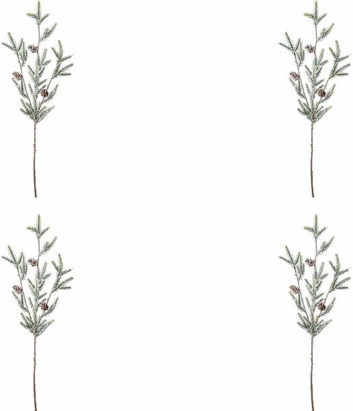 Creativ green Winterliche Kunstpflanze "Weihnachtsdeko" Minifichtenzweig in günstig online kaufen