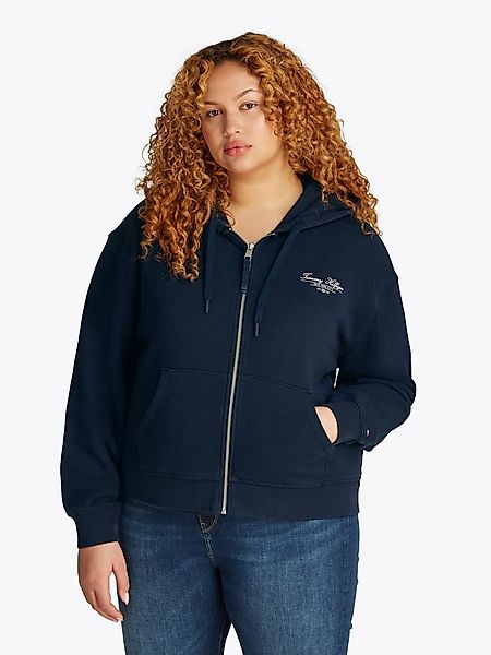 Tommy Hilfiger Curve Sweatjacke CRV REG SCRIPT ZIP HOODIE in Großen Größen, günstig online kaufen