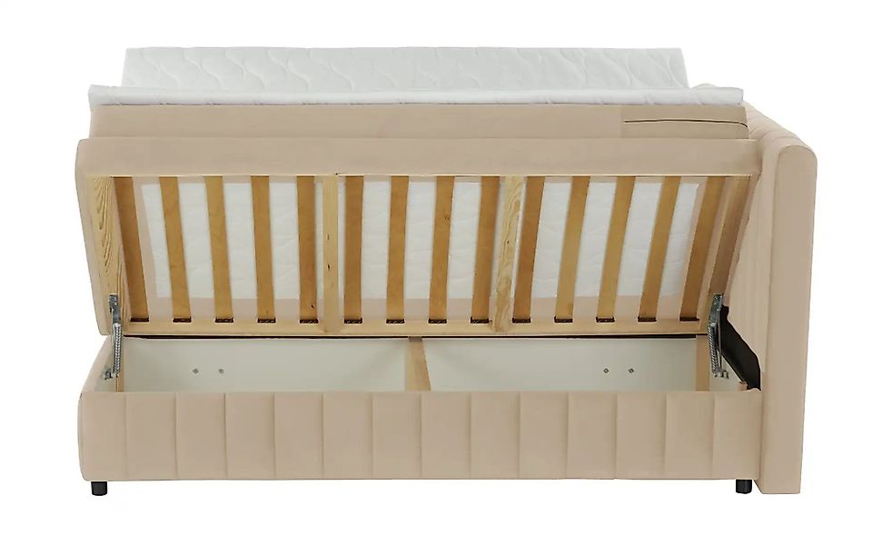 Boxbett mit Bettkasten Bruno ¦ beige ¦ Maße (cm): B: 186 H: 106 Betten > Ko günstig online kaufen