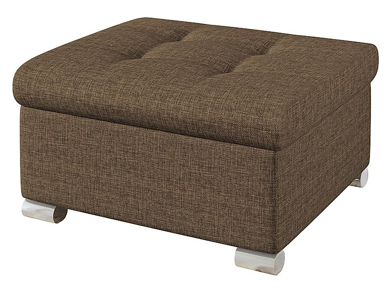 MIRJAN24 Polsterhocker Niko Klein, Silber Füße, 70x68x41 cm günstig online kaufen