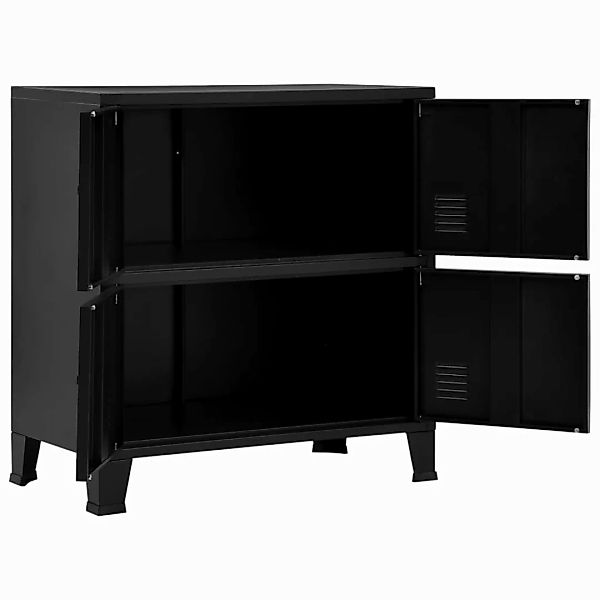 vidaXL Aufbewahrungsbox Lagerschrank Industrial Schwarz 75x40x80 günstig online kaufen