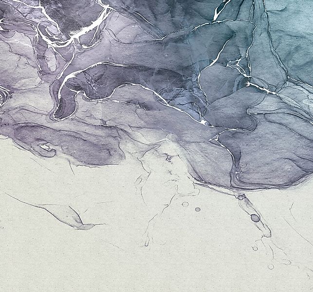 Komar Fototapete Vlies Ink Blue Fluid  300 x 280 cm günstig online kaufen
