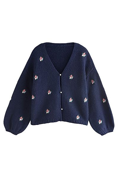 LAURA ASHLEY Strickjacke Laura Ashley Strickjacke mit Blumenstickerei (1-tl günstig online kaufen