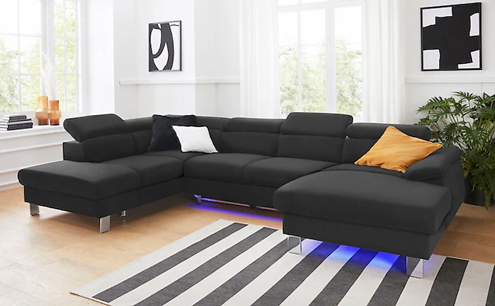 COTTA Polstergarnitur »Komaris U-Form, B: 320 bzw. 100 cm (Set: Wohnlandsch günstig online kaufen