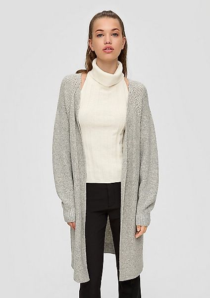QS Cardigan Strickjacke Lange Strickjacke aus Baumwollmix günstig online kaufen