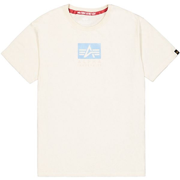 Alpha Industries  T-Shirts & Poloshirts Satin Logo T - vintage white günstig online kaufen
