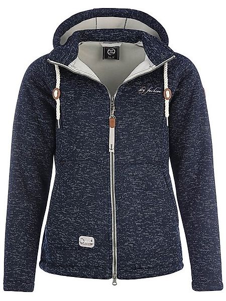 Dry Fashion Fleecejacke Damen Fleece-Jacke Strickjacke Föhr mit Kapuze und günstig online kaufen