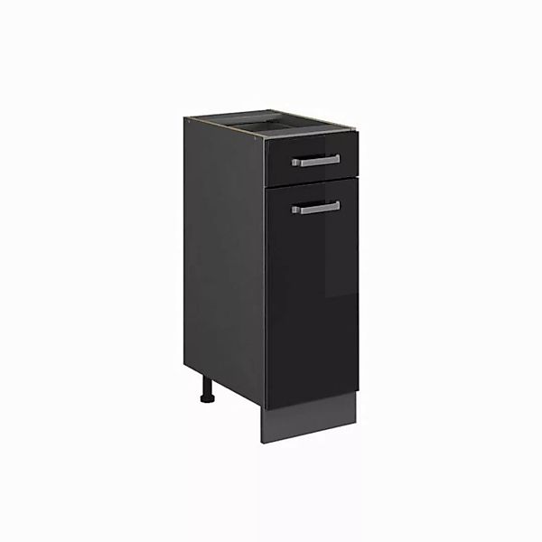 Vicco Unterschrank R-Line, Schwarz Hochglanz/Anthrazit, 30 cm ohne Arbeitsp günstig online kaufen