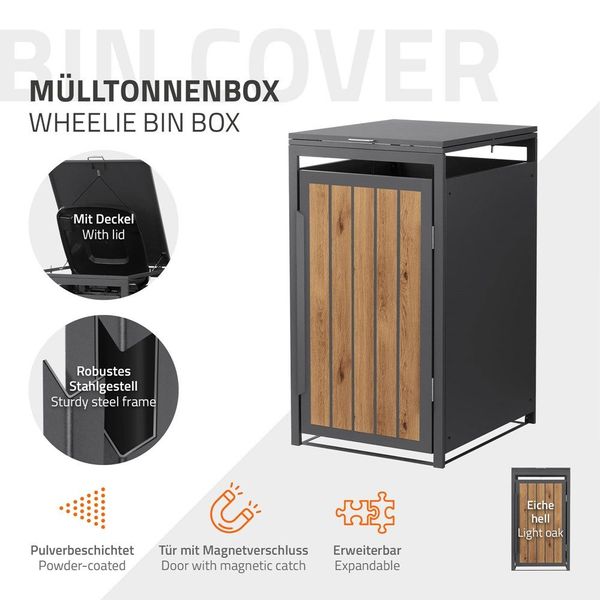 ML-DESIGN Mülltonnenbox Müllbox aus Stahl wetterfeste günstig online kaufen