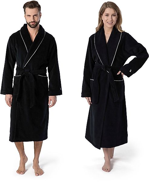 Möve Unisex-Bademantel Schalkragen Velours, ideal für günstig online kaufen