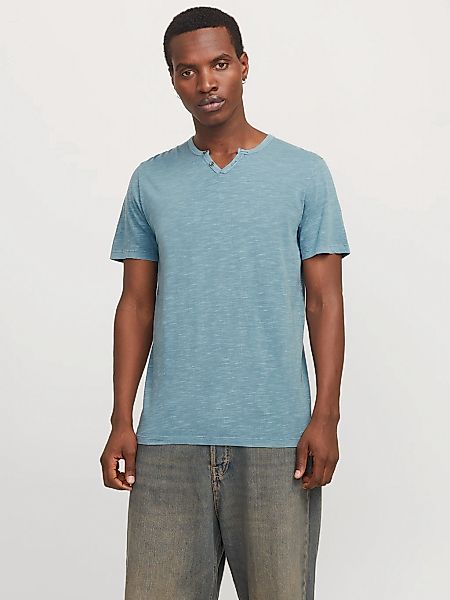 Jack & Jones "JJESPLIT NECK TEE SS NOOS" mit V-Ausschnitt günstig online kaufen