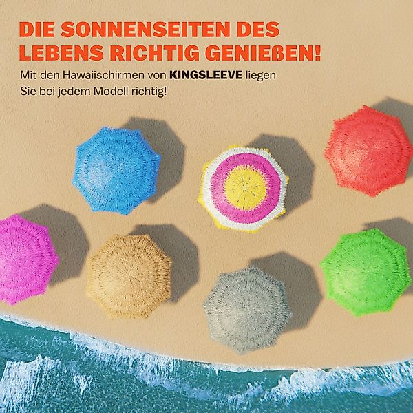 Kingsleeve Sonnenschirm, Hawaii Bunt 160 cm günstig online kaufen