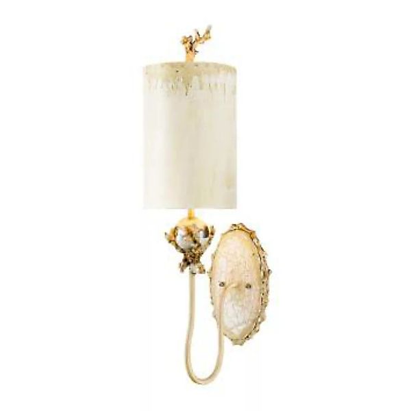 Wandlampe ELIF in Blattgold Creme B:19cm Lampe günstig online kaufen