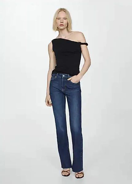 Gerade Jeans mit mittlerem Bund und Schlitzen günstig online kaufen