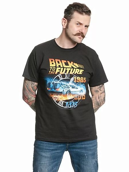 Back To The Future Time Herren T-Shirt schwarz günstig online kaufen