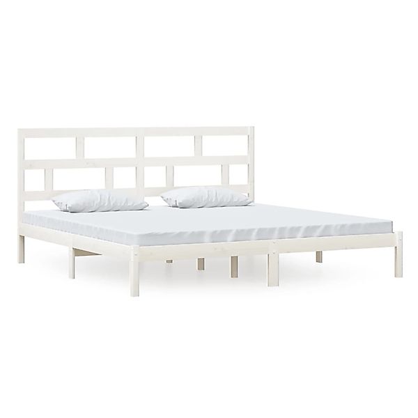 vidaXL Massivholzbett Weiß Kiefer 200x200 cm1053672 günstig online kaufen