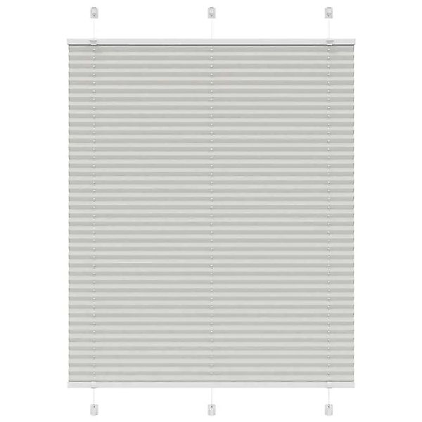 vidaXL Plissee Hellgrau 110x100 cm Stoffbreite 109,4 cm Polyester 4015332 günstig online kaufen