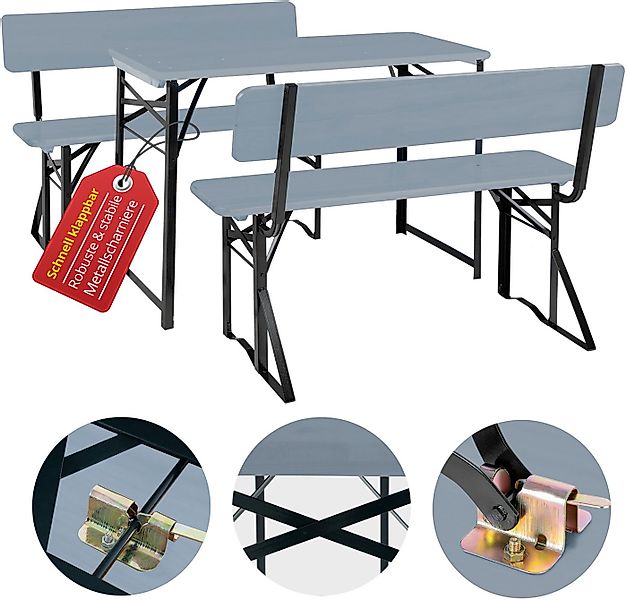 Stagecaptain Bierzeltgarnitur Hirschgarten BB-119 Sitzgarnitur mit Lehne 11 günstig online kaufen