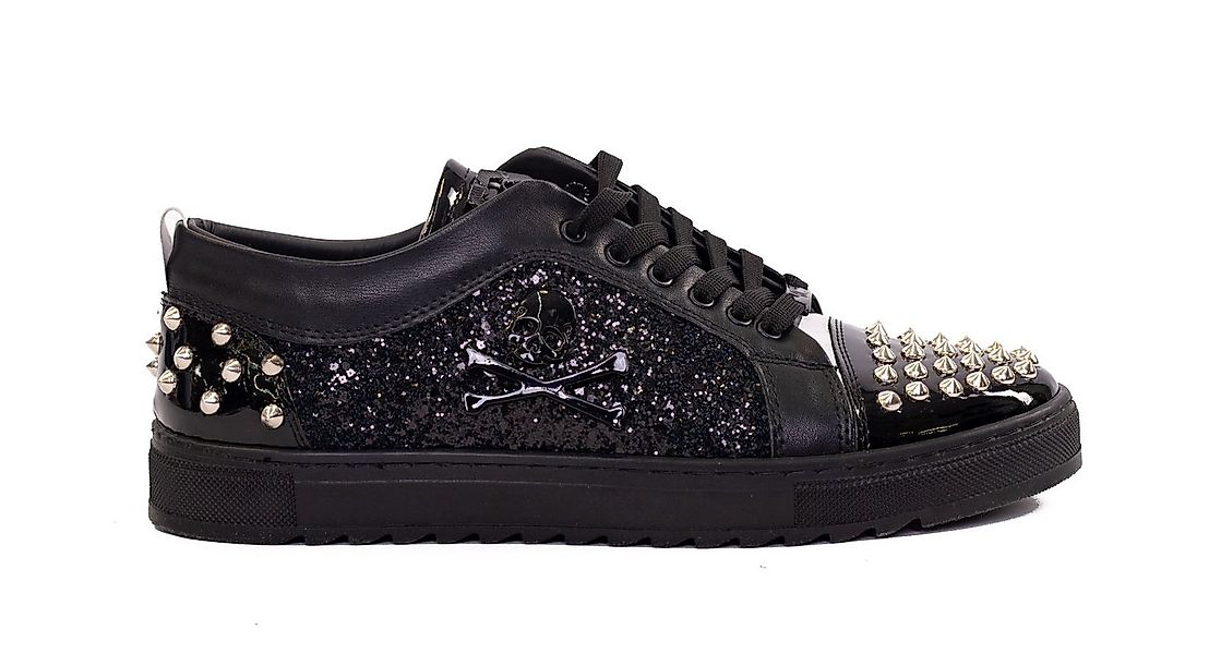 TAMBOGA Designer Herren Sneaker mit Totenkopf Schwarz 40 Sneaker günstig online kaufen