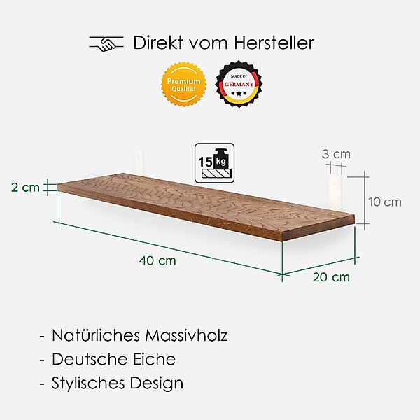 Rikmani Wandregal Holzregal Bücherregal TES günstig online kaufen
