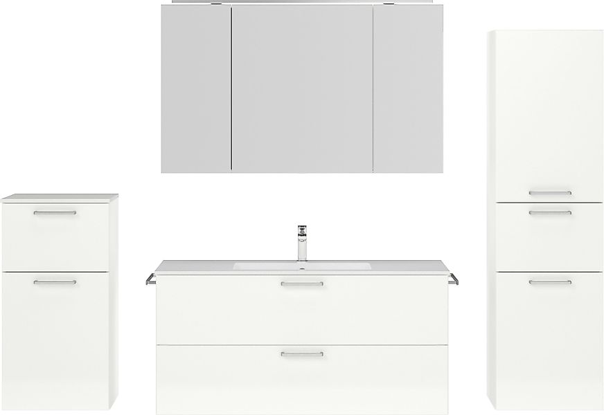 nobilia® Badmöbel-Set Tolvina, (4-St., vormontiert, mit günstig online kaufen