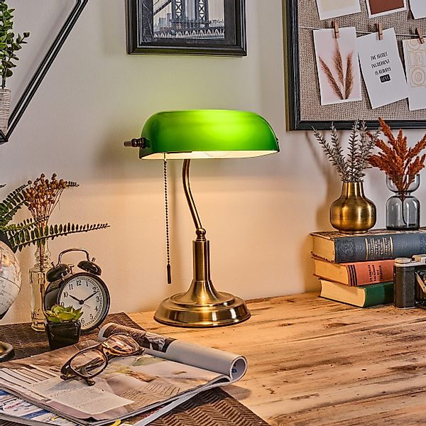 hofstein Tischleuchte Tischlampe aus Metall/Glas in günstig online kaufen