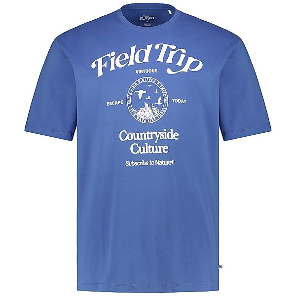 s.Oliver T-Shirt mit Print Farbe blau Größe: 5XL günstig online kaufen