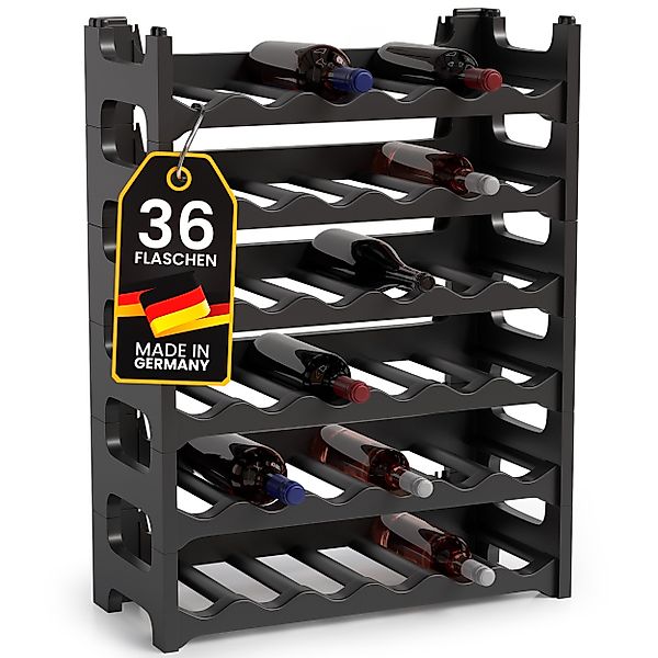 ALPFA Weinregal für 36 Flaschen anthrazit günstig online kaufen