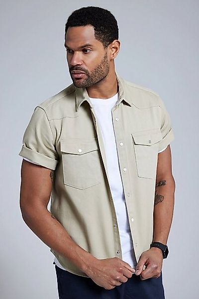 STHUGE Kurzarmhemd STHUGE Hemd Overshirt Modern Fit Kentkragen günstig online kaufen