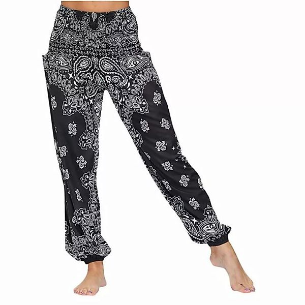 KIKI 2-in-1-Hose Yoga Hose Baggy Boho Hose für Damen Lässige Lose Hippie Ha günstig online kaufen