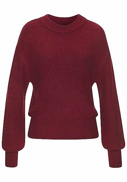 LASCANA Strickpullover, in Melange-Optik, lockerer Damenpullover, Basic günstig online kaufen